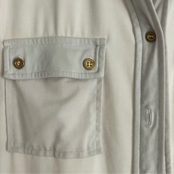 Ellen Tracy COMPANY Blouse Long Sleeve Collared Button Down Size Large - Picture 4 of 9